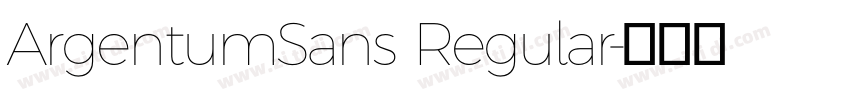 ArgentumSans Regular字体转换